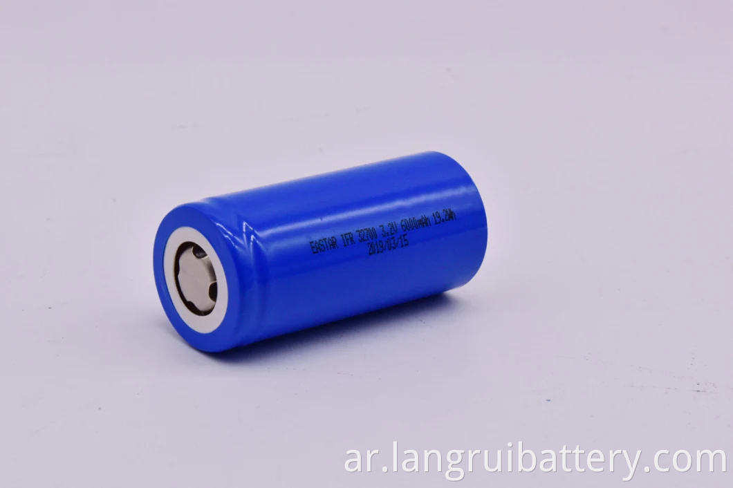 Eastar 32700 Lithium ion Battery LifePo4 32650 3.2V 6000mAh أسطواني قابلة للشحن